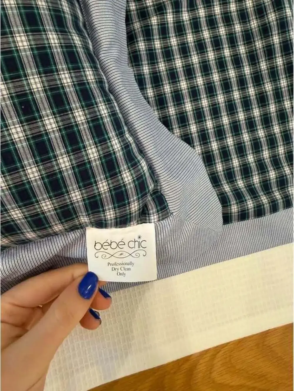 Bébé Chic Plaid Set of pillow and valance